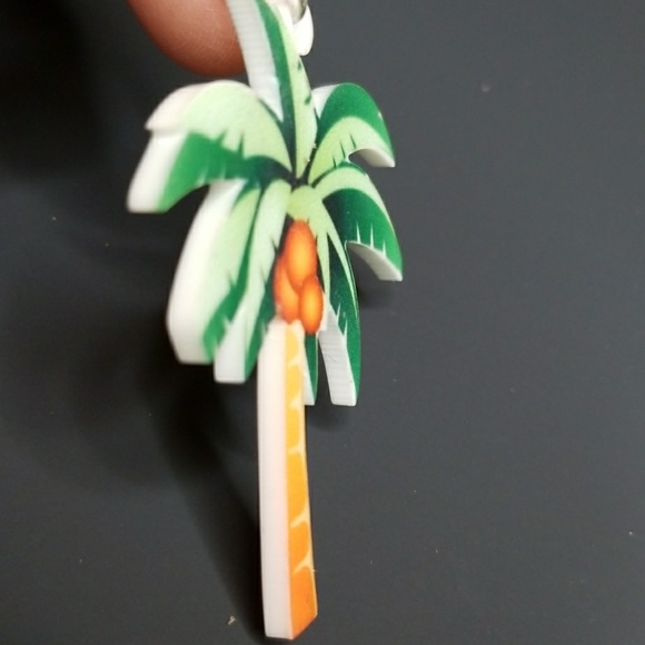 3 PACK Palm Palm Tree Earrings Lazer Printed - Picture 7 of 8